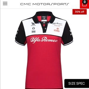 Alfa Romeo Racing Shirt F1 2021 Women’s Team Polo Shirt- Red